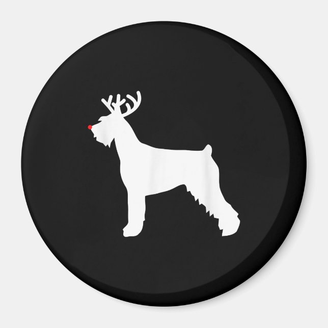 Riesenschnauzer-Rentierhund Magnet (Vorne)