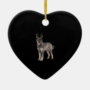 Riesenschnauzer-Rentierschweiß Keramik Ornament