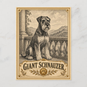 Riesenschnauzer, Vintage Heritage Hund Postkarte