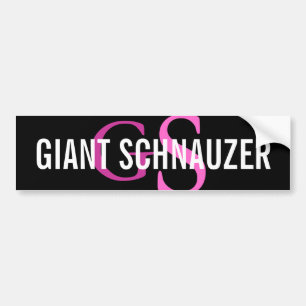 Riesenschnauzer-Zucht-Monogramm Autoaufkleber