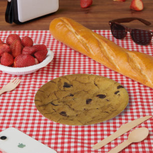 Riesenschokolade Chip Cookie Pappteller