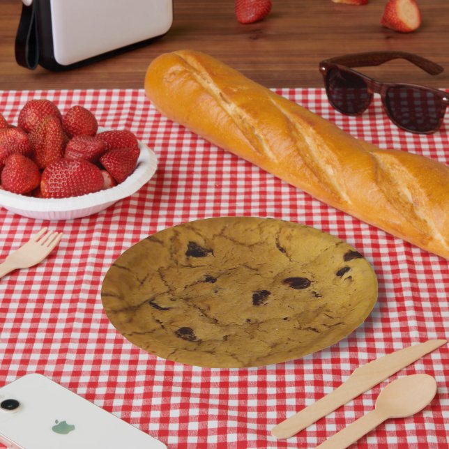 Riesenschokolade Chip Cookie Pappteller (Picknick)