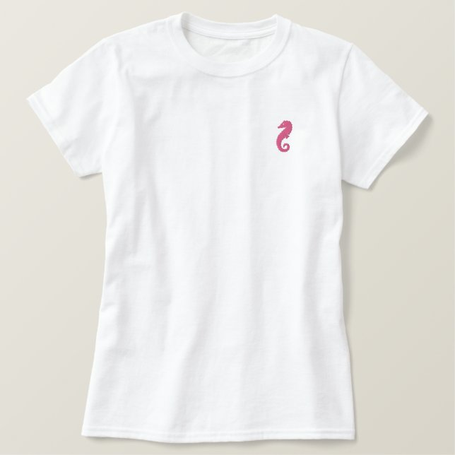 RiesenSeepferd Besticktes T-Shirt (Design vorne)