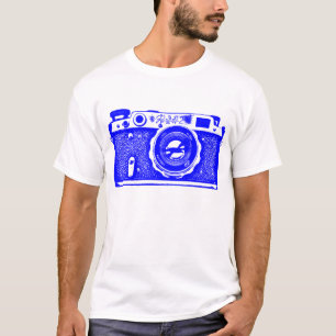 Riesensowjetische russische Kamera - Blau T-Shirt