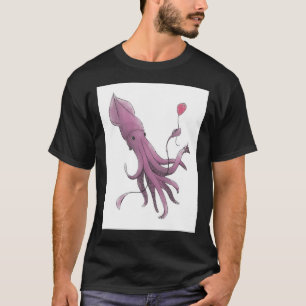 RiesenTintenfisch mit Kuchen und Ballon T-Shirt