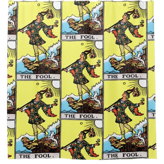 Riesenwaite Tarot Major Arcana Der Narr Duschvorhang (Vorderseite)