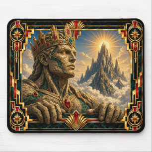 Riesig, Art Deco Mythisch Mousepad