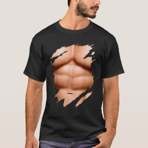 Riesige Brustkorb Sixpack Abs Muscles Bodybuilder  T-Shirt
