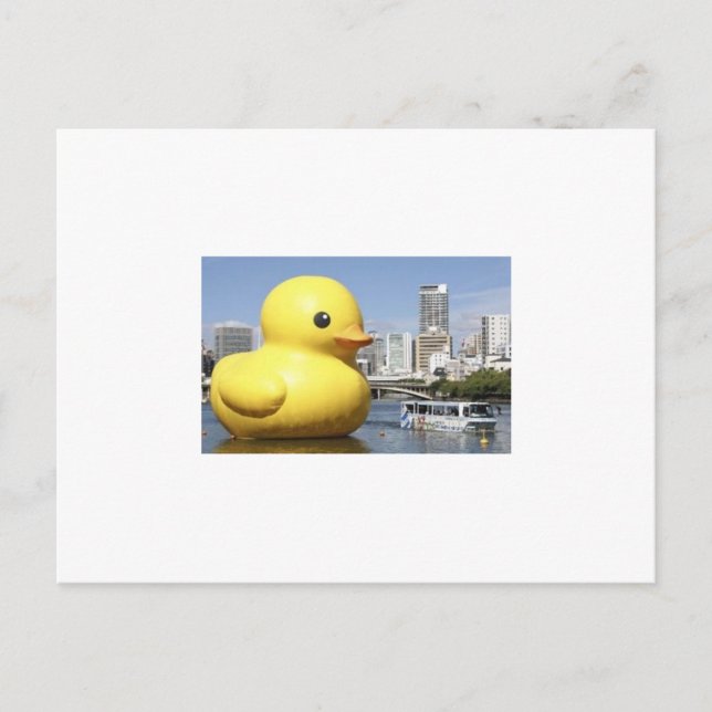 riesige ducky Gummipostkarte Postkarte (Vorderseite)