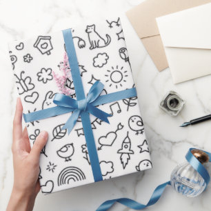 Riesige durchgängige Färbwalze zum Bekritzeln Geschenkpapier