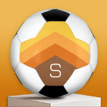 Riesige farbige Zickzack Darts mit Monogramm Fußball<br><div class="desc">Ein feines,  grafisches Zickzack-Design in erdigen Farben. Dieses farbenfrohe Design enthält eine Reihe von Farben. Wenn Sie Anpassungen an der Kunst,  klicken Sie auf die Schaltfläche Anpassen und Änderungen vornehmen.</div>