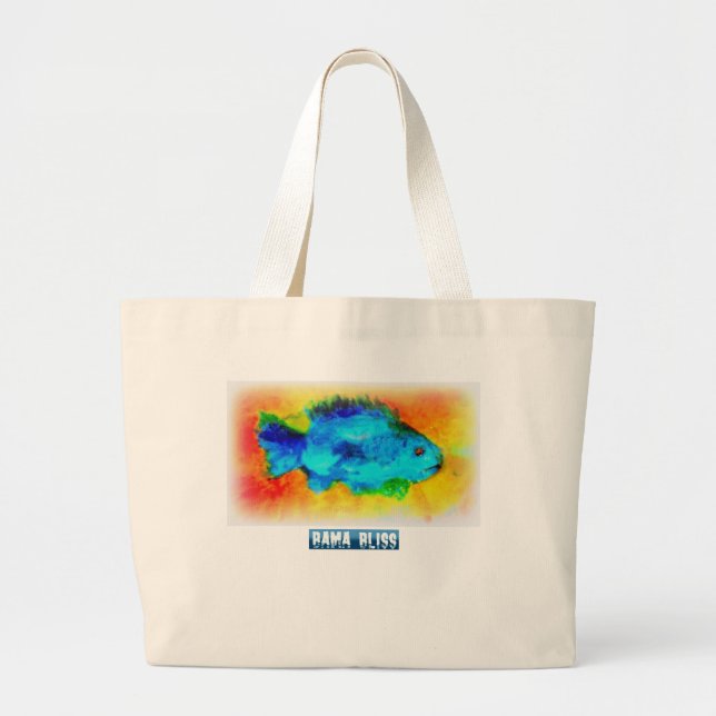 Riesige Fisch-Taschen-Tasche "Bama Bliss " Jumbo Stoffbeutel (Vorne)