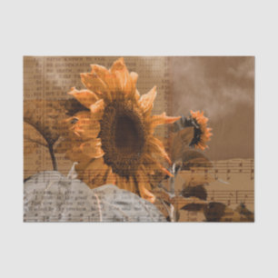 Riesige gelbe Sonnenblumen rustikale Country-Hymne Seidenpapier