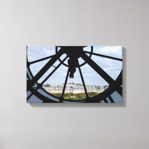 Riesige Glasuhr im Musée d'Orsay - Paris Leinwanddruck