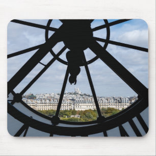 Riesige Glasuhr im Musée d'Orsay - Paris Mousepad