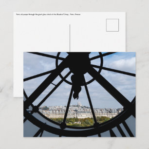 Riesige Glasuhr im Musée d'Orsay - Paris Postkarte