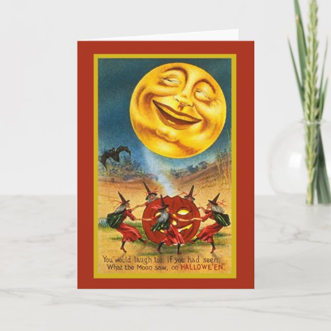 Riesige Halloween-Mondkarte Karte (Vorderseite)