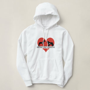 Riesige Herz-riesiges Hunderettungs-Logo Hoodie
