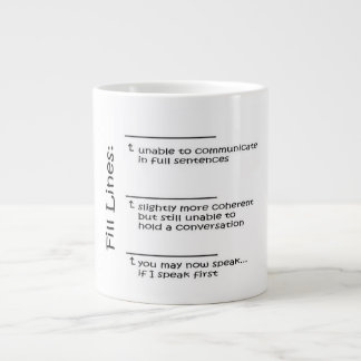 Riesige Kaffee-Tasse, die Sie mit Füllelinien Jumbo-Tasse