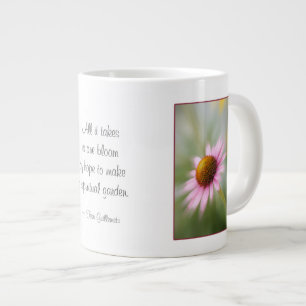 Riesige Kaffee-Tasse - rosa Gänseblümchen-Blume Jumbo-Tasse