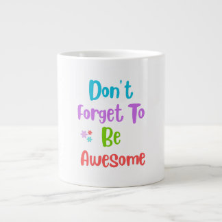 Riesige Kaffeetasse mit farbenfrohem Zitat Jumbo-Tasse