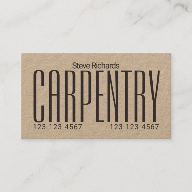 Riesige mutige stehen heraus visitenkarte (Vorderseite)