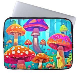 Riesige Pilz-Cartoon-Kunst Laptopschutzhülle