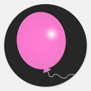 Riesige rosa Ballon-T - Shirts, Geschenke Runder Aufkleber