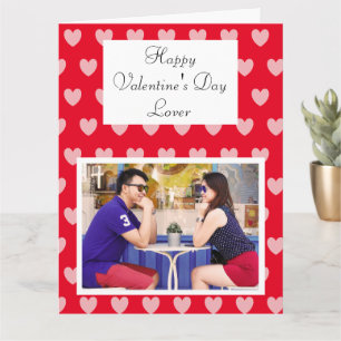 Riesige rote Herzen Foto Valentinstag Karte