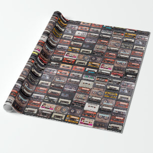Riesige Sammlung von Audiokassetten Geschenkpapier