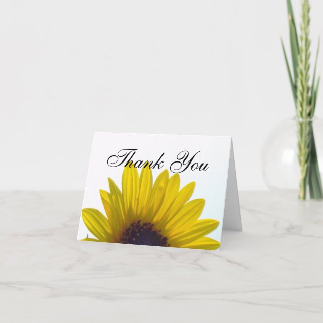 Riesige Sonnenblume danken Ihnen zu kardieren Dankeskarte (Vorderseite)