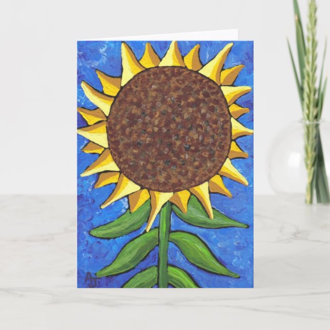 Riesige Sonnenblume - Grußkarte Karte (Vorderseite)