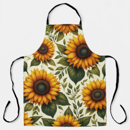 Riesige Sonnenblumen Aquarelldrucke Schürze