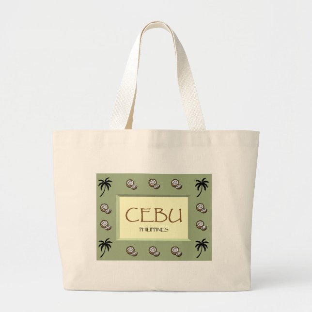 Riesige Taschen-Tasche CEBUS Philippinen Jumbo Stoffbeutel (Vorne)