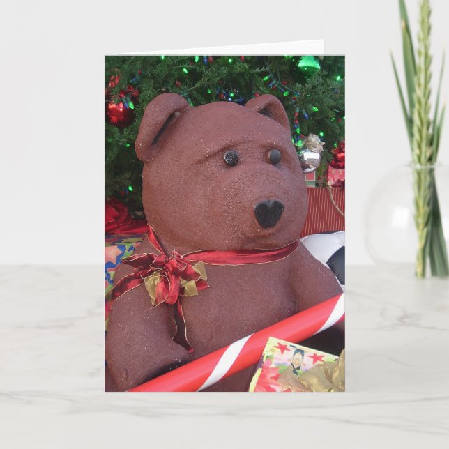 Riesige Weihnachtsbärn-Karte Feiertagskarte (Vorderseite)