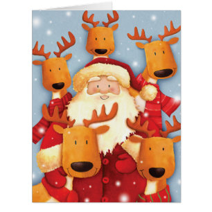Riesige Weihnachtskarte Sankt Selfies