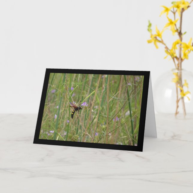Riesige Wespe im Flug Karte (Gelbe Blume)