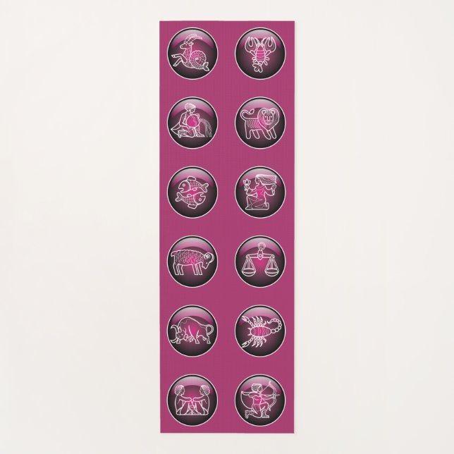 Riesige Zodiaktasten Yogamatte (Vorderseite)