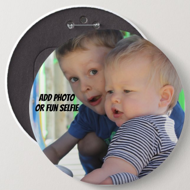 Riesiger 6 Zoll Foto-Button mit individuellem Bild Button (Vorne & Hinten)