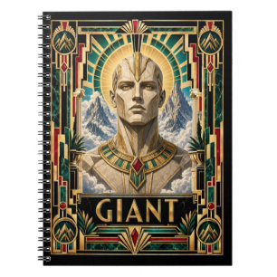 Riesiger, Art Deco-Mythischer Notizblock