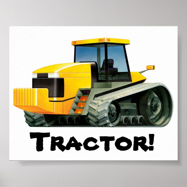 Riesiger Gelber Traktor Poster (Vorne)