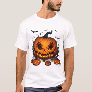 Riesiger Halloween-Kürbis mit leuchtenden Augen 👻 T-Shirt
