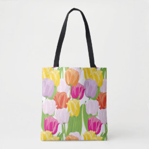 Riesiger Mehrfarbentulpe-Druck Tasche