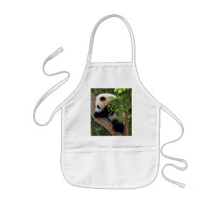 Riesiger Panda-Bärn-u. Baby-Panda-Schürze Kinderschürze
