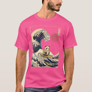 Riesiger Panda Kanagawa Japanische Surfing-Welle l T-Shirt