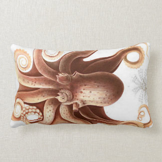 Riesiger roter Tintenfisch/Krake Themed lumbales Lendenkissen