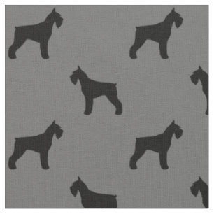 Riesiger Schnauzer-Silhouette-Muster Stoff