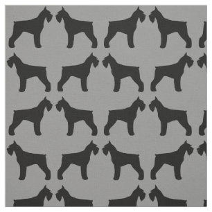Riesiger Schnauzer-Silhouette-Muster Stoff