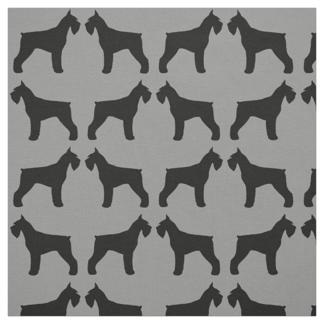 Riesiger Schnauzer-Silhouette-Muster Stoff (Muster)