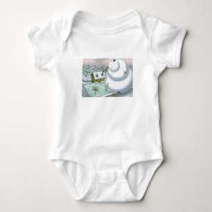Riesiger Schneemann Baby Strampler